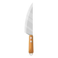 A large knife is a grill cleaver. Vector illustration on a white background.