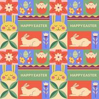 Minimalist Easter geometric pattern vector