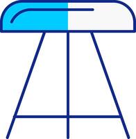 Stool Blue Filled Icon vector