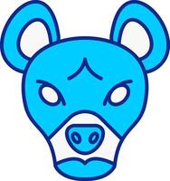 Hyena Blue Filled Icon vector
