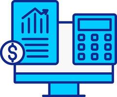 Accountant Blue Filled Icon vector