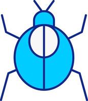 cucaracha azul lleno icono vector