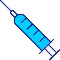 Syringe Blue Filled Icon vector