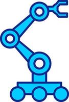 Robotics Blue Filled Icon vector