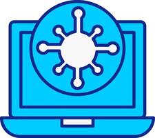 Virus Blue Filled Icon vector