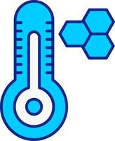 Thermometer Blue Filled Icon vector