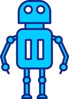 Robot Blue Filled Icon vector