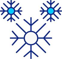 copo de nieve azul lleno icono vector