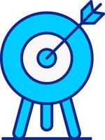 Target Blue Filled Icon vector