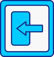 Log In Blue Filled Icon vector