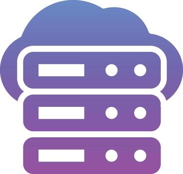 icono de vector de computación en la nube