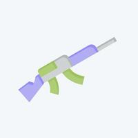 icono francotirador rifle 2. relacionado a armas símbolo. plano estilo. sencillo diseño editable. sencillo ilustración vector