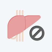 Icon Dont Use. related to Hepatologist symbol. flat style. simple design editable. simple illustration vector