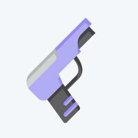 Icon Handgun. related to Weapons symbol. flat style. simple design editable. simple illustration vector