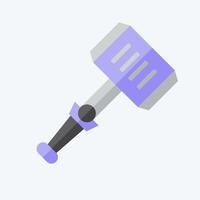 Icon Hammer. related to Weapons symbol. flat style. simple design editable. simple illustration vector