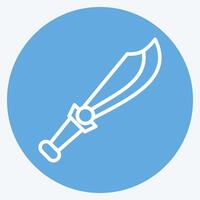 Icon Sword. related to Weapons symbol. blue eyes style. simple design editable. simple illustration vector