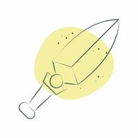 Icon Kunai. related to Weapons symbol. Color Spot Style. simple design editable. simple illustration vector