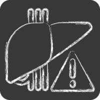 Icon Liver Problem. related to Hepatologist symbol. chalk Style. simple design editable. simple illustration vector