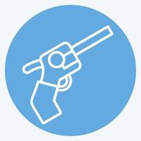 Icon Revolver. related to Weapons symbol. blue eyes style. simple design editable. simple illustration vector