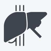 Icon Healthy Liver. related to Hepatologist symbol. glyph style. simple design editable. simple illustration vector