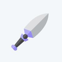 icono kunai relacionado a armas símbolo. plano estilo. sencillo diseño editable. sencillo ilustración vector