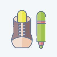 Icon Marker. related to Shoemaker symbol. doodle style. simple design editable. simple illustration vector