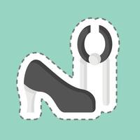 Sticker line cut Plier. related to Shoemaker symbol. simple design editable. simple illustration vector