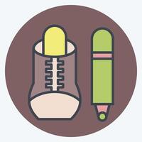 Icon Marker. related to Shoemaker symbol. color mate style. simple design editable. simple illustration vector