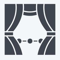Icon Stage. related to Magic symbol. glyph style. simple design editable. simple illustration vector