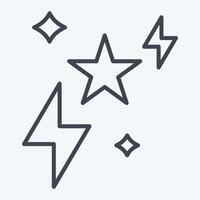 Icon Sparks. related to Magic symbol. line style. simple design editable. simple illustration vector