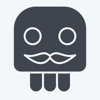 Icon Skull. related to Magic symbol. glyph style. simple design editable. simple illustration vector