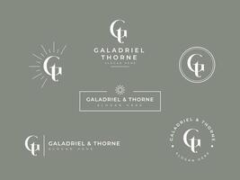 Bundle of Logo Template Initial letter GT for Beauty Cosmetic Business vector