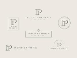 Bundle of Logo Template Initial letter IP for Beauty Cosmetic Business vector