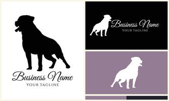 silhouette dog dachshund logo template vector