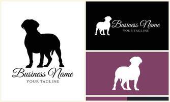 silhouette dog dachshund logo template vector