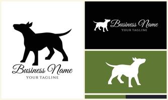 silhouette dog dachshund logo template vector