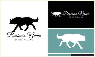 silhouette dog dachshund logo template vector