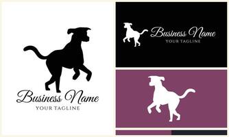 silhouette dog dachshund logo template vector