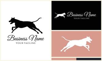 silhouette dog dachshund logo template vector