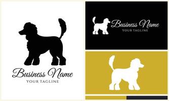 silhouette dog dachshund logo template vector