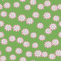 Elegant and colorful abstract flower design in a seamless pattern. vector