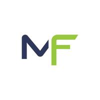 Initial letter mf or fm logo vector design template