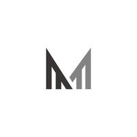 Initial letter mf or fm logo vector design template