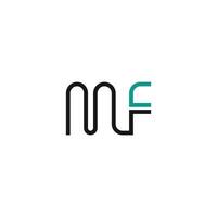 Initial letter mf or fm logo vector design template