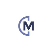 Initial Letter mc logo or cm logo vector design template