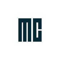 Initial Letter mc logo or cm logo vector design template