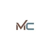Initial Letter mc logo or cm logo vector design template