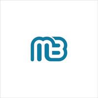 Initial letter mb logo or bm logo vector design template