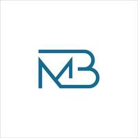 Initial letter mb logo or bm logo vector design template