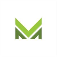 Initial letter m logo design template vector